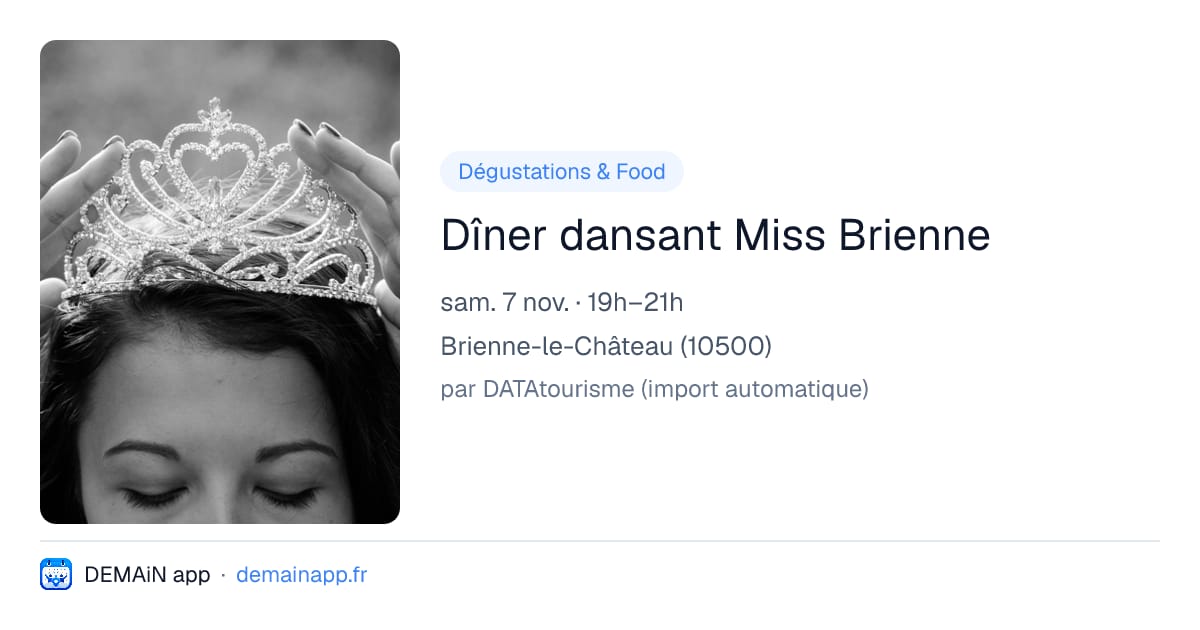 Dîner dansant Miss Brienne — Brienne-le-Château