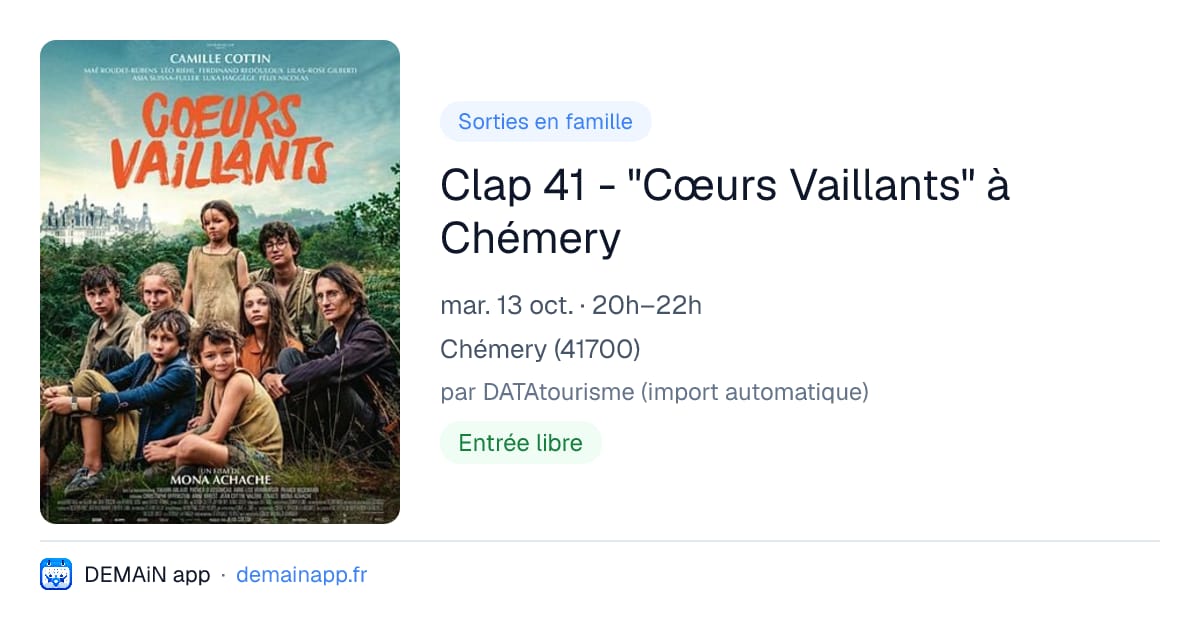Clap 41 - "Cœurs Vaillants" à Chémery — Chémery