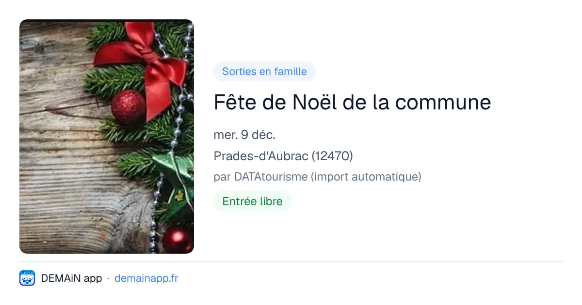 Fête de Noël de la commune — Prades-d'Aubrac