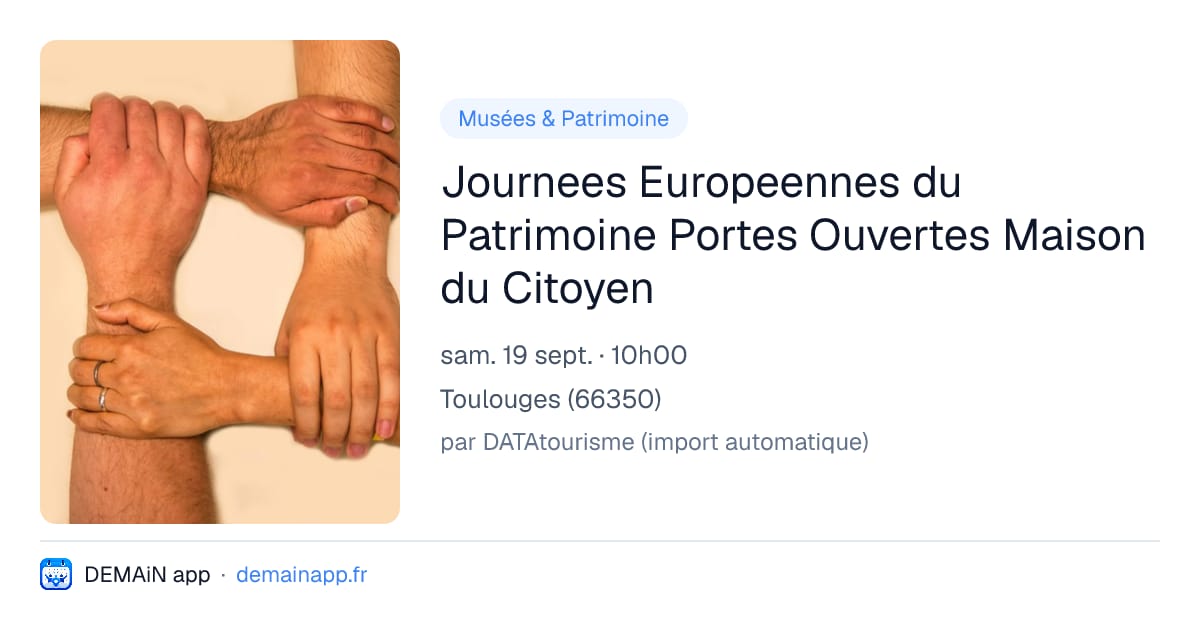 Journees Europeennes du Patrimoine Portes Ouvertes Maison du Citoyen — Toulouges