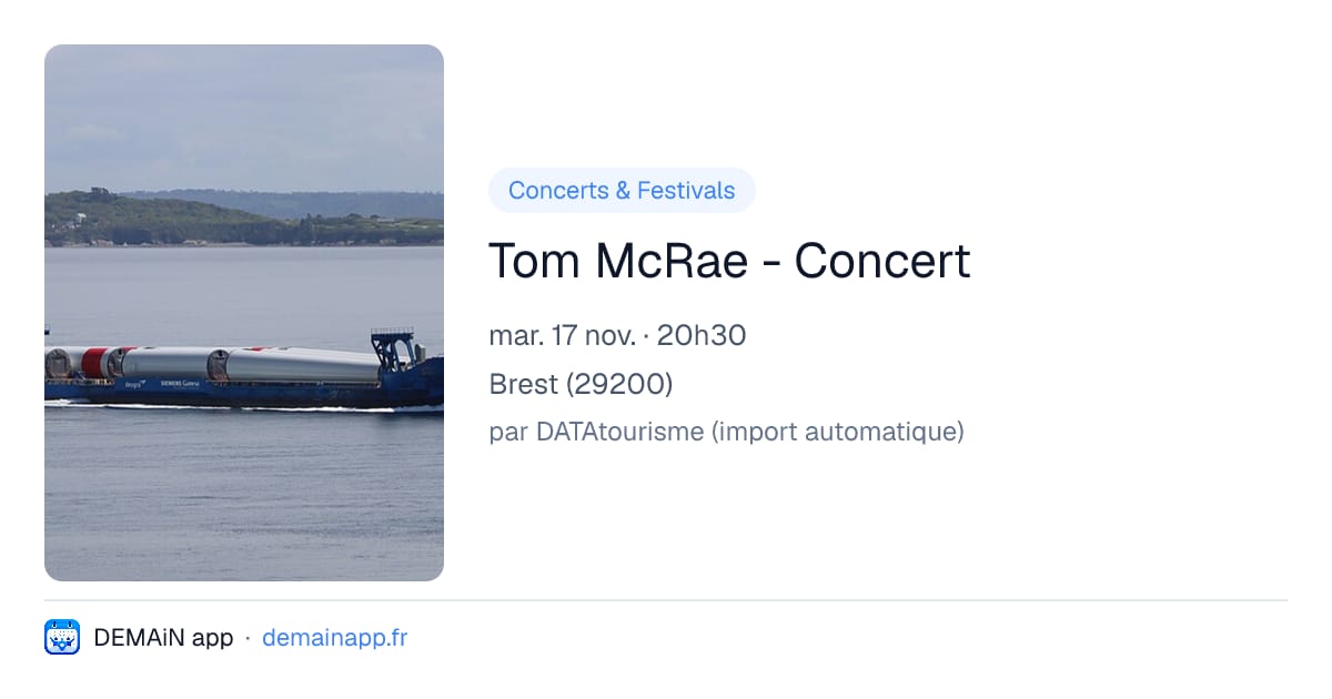 Tom McRae - Concert — Brest