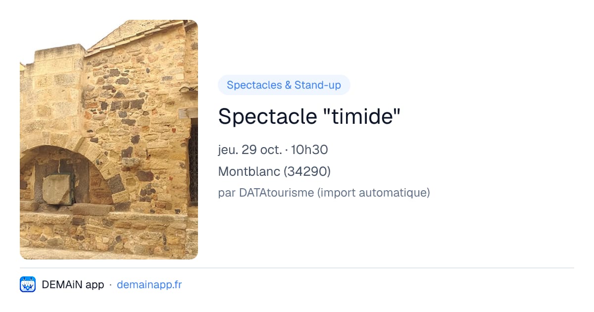 Spectacle "timide" — Montblanc