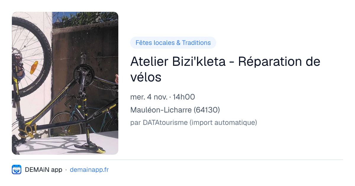 Atelier Bizi'kleta - Réparation de vélos — Mauléon-Licharre