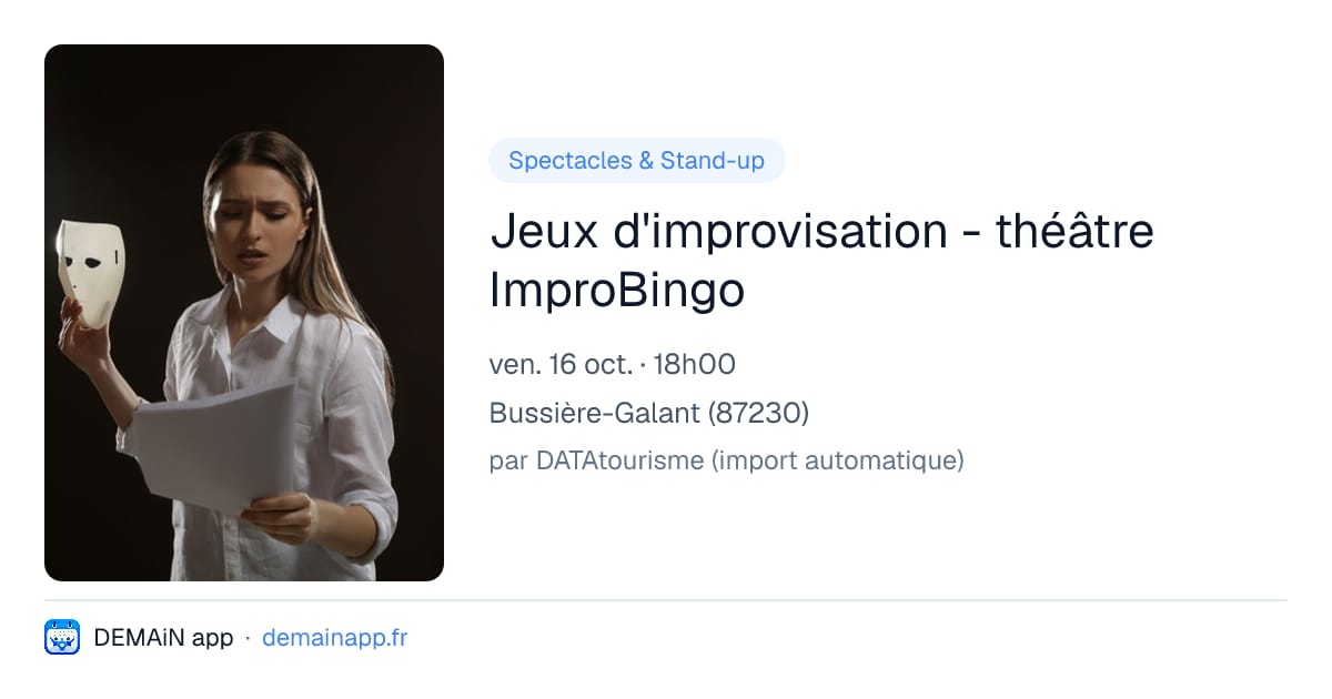 Jeux d'improvisation - théâtre ImproBingo — Bussière-Galant