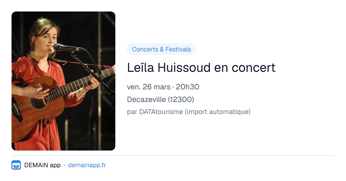 Leïla Huissoud en concert — Decazeville