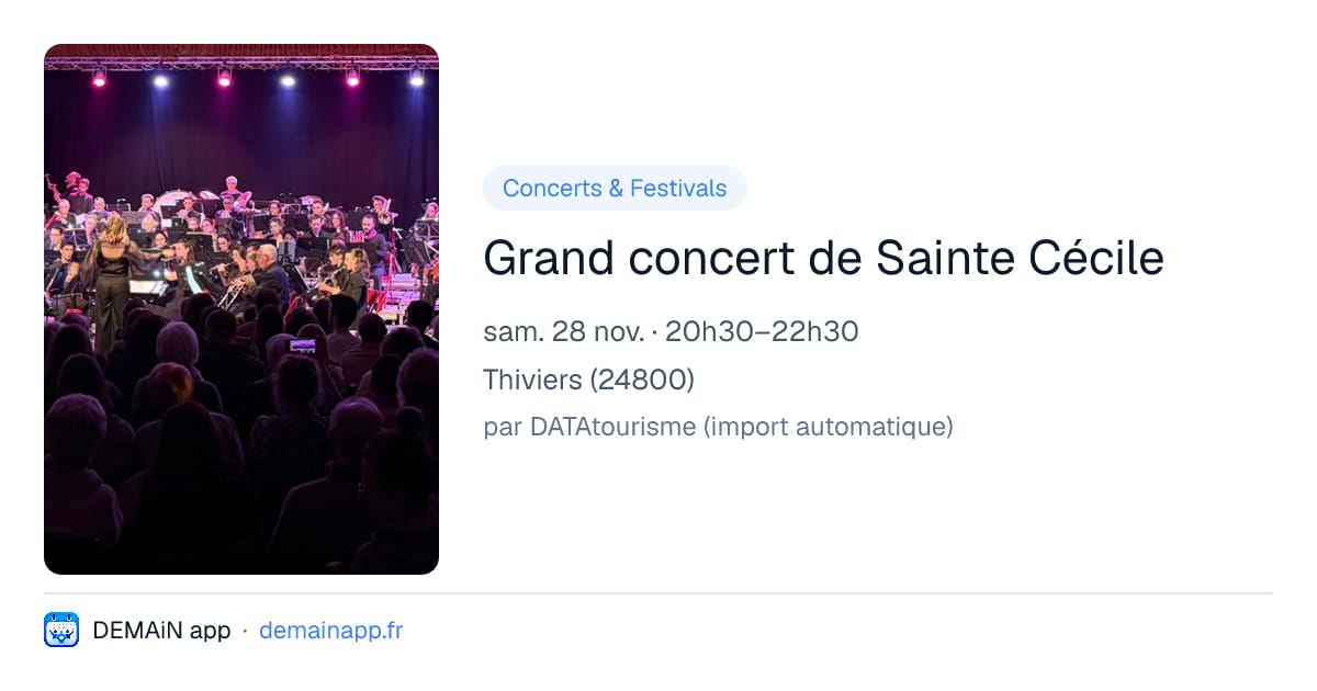 Grand concert de Sainte Cécile — Thiviers