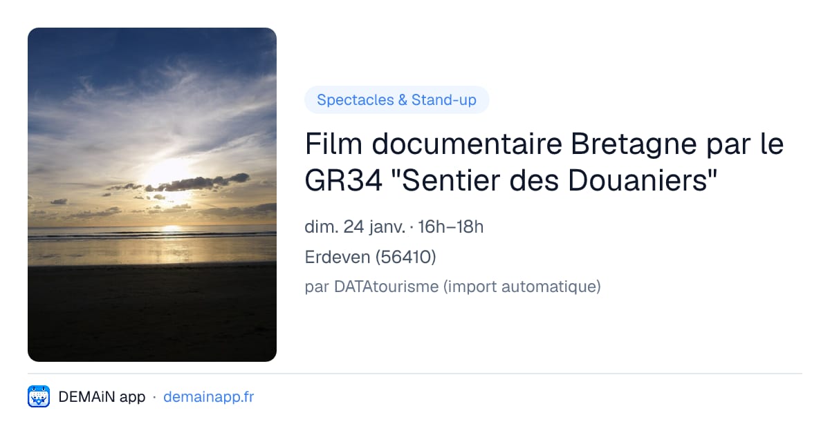 Film documentaire Bretagne par le GR34 "Sentier des Douaniers" — Erdeven