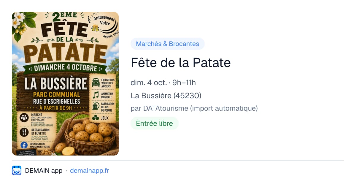 Fête de la Patate — La Bussière