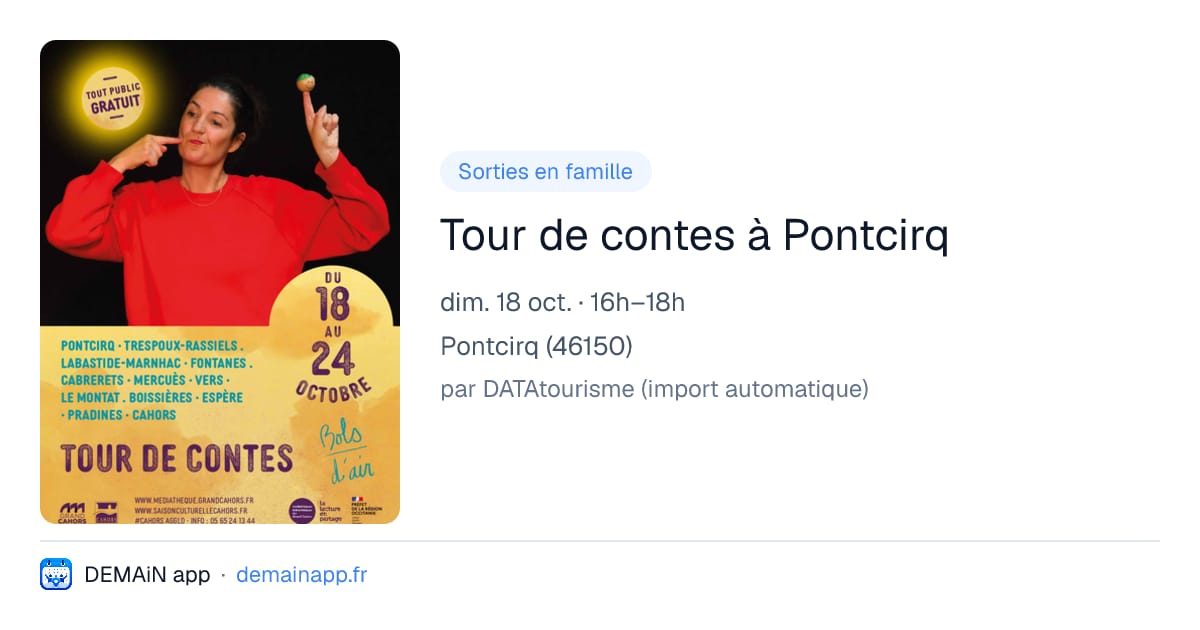 Tour de contes à Pontcirq — Pontcirq