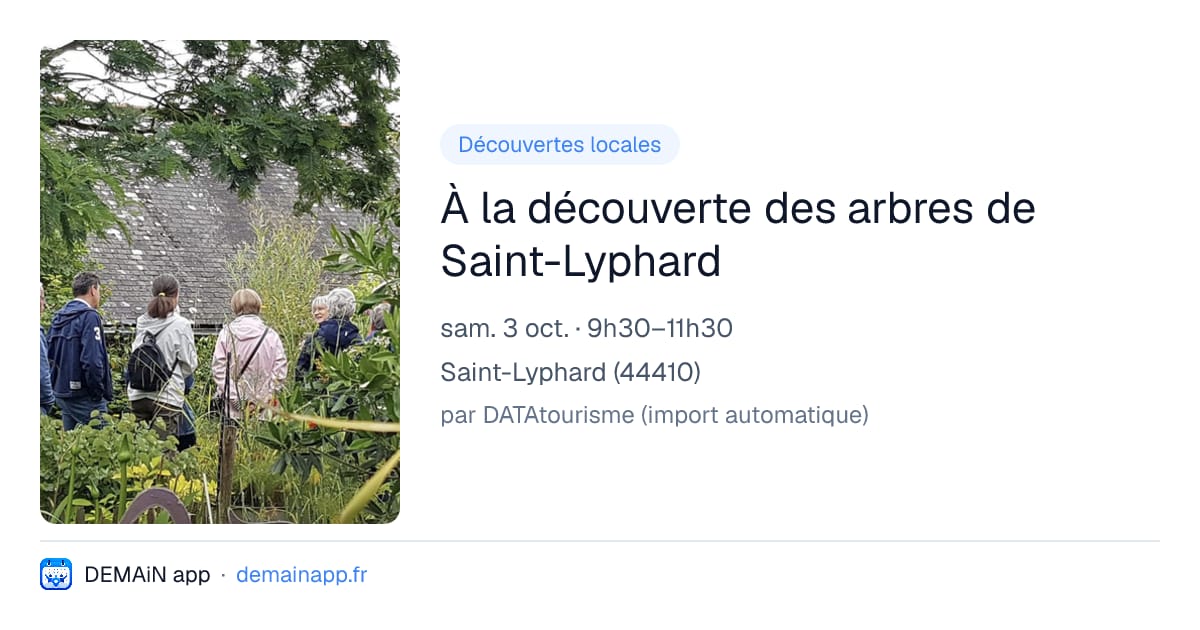 À la découverte des arbres de Saint-Lyphard — Saint-Lyphard