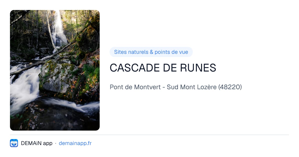 CASCADE DE RUNES — Pont de Montvert - Sud Mont Lozère