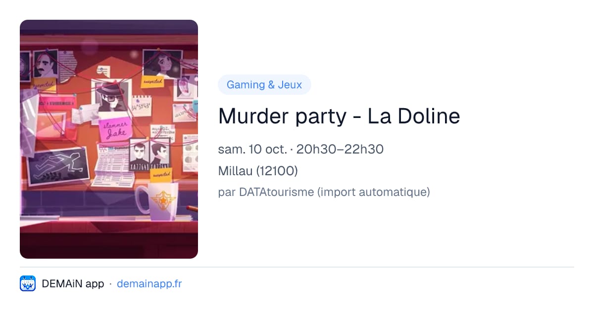 Murder party - La Doline — Millau