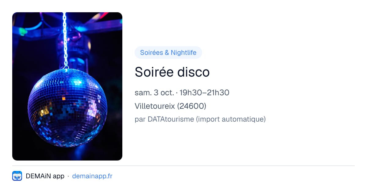 Soirée disco — Villetoureix