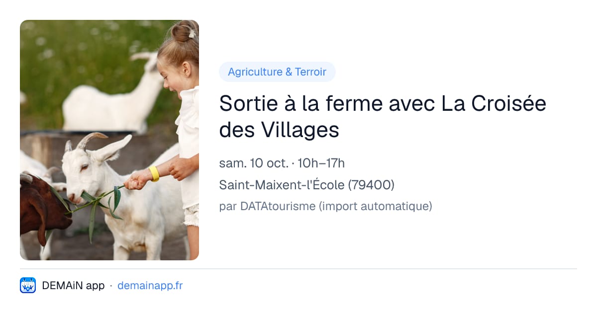 Sortie à la ferme avec La Croisée des Villages — Saint-Maixent-l'École