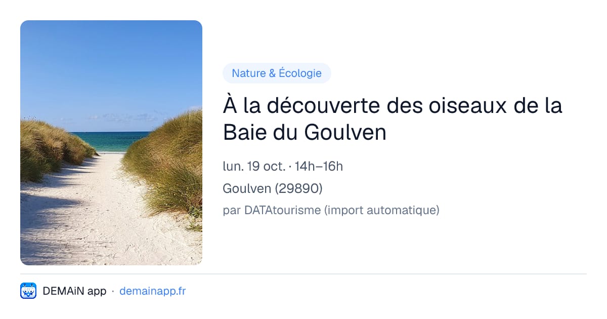 À la découverte des oiseaux de la Baie du Goulven — Goulven
