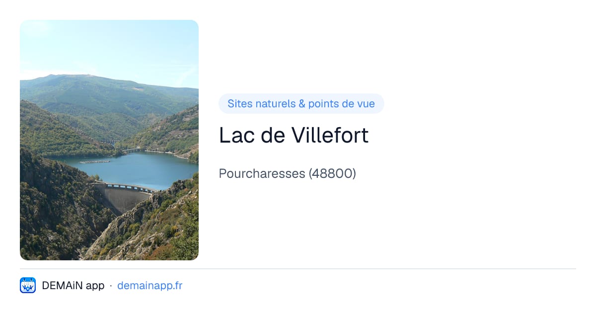 Lac de Villefort — Pourcharesses