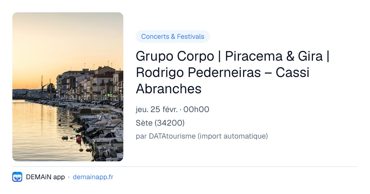 Grupo Corpo | Piracema & Gira | Rodrigo Pederneiras – Cassi Abranches — Sète