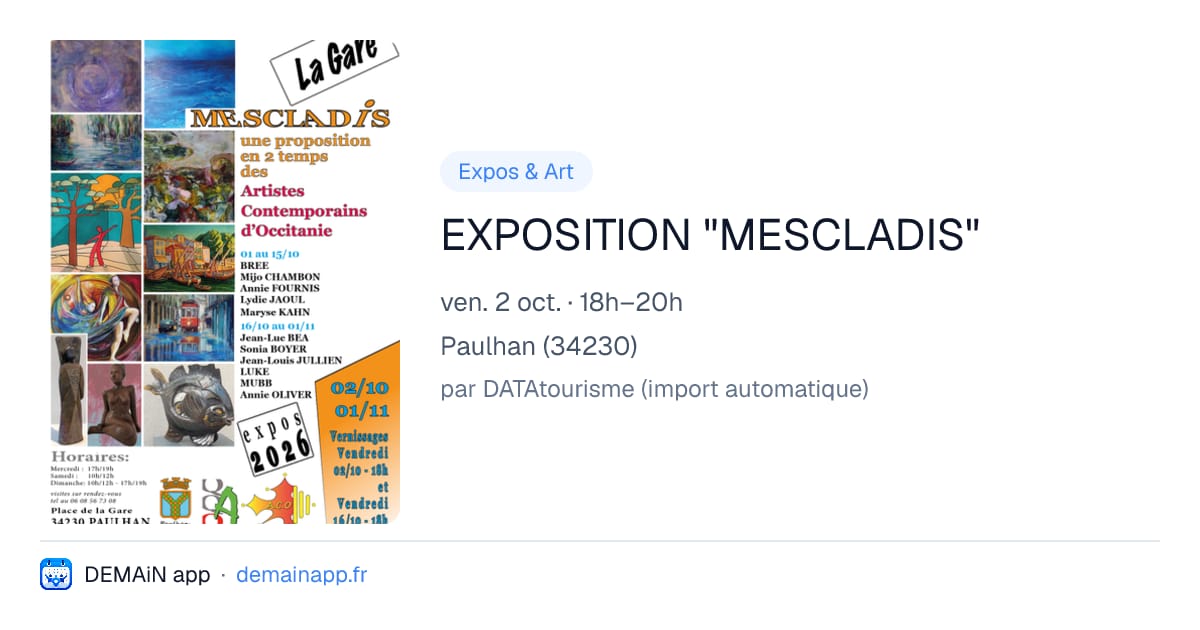 EXPOSITION "MESCLADIS" — Paulhan