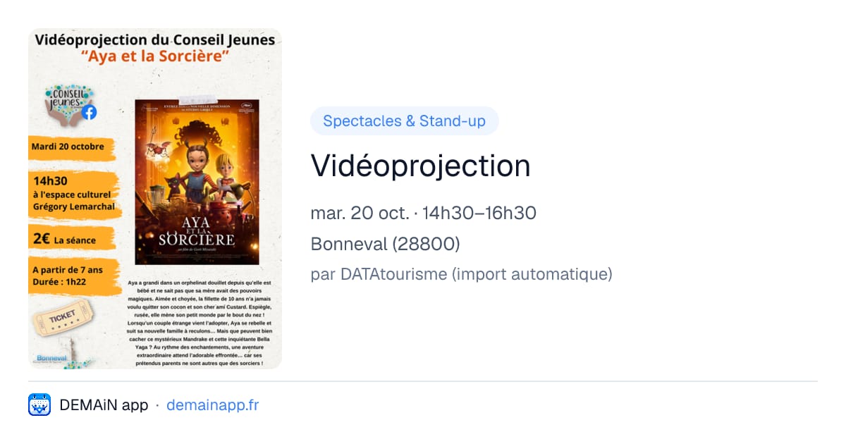 Vidéoprojection — Bonneval