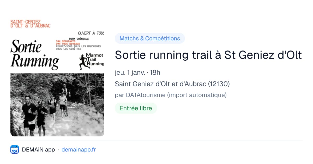 Sortie running trail à St Geniez d'Olt — Saint Geniez d'Olt et d'Aubrac