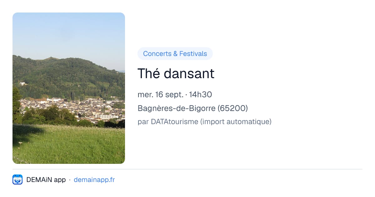 Thé dansant — Bagnères-de-Bigorre