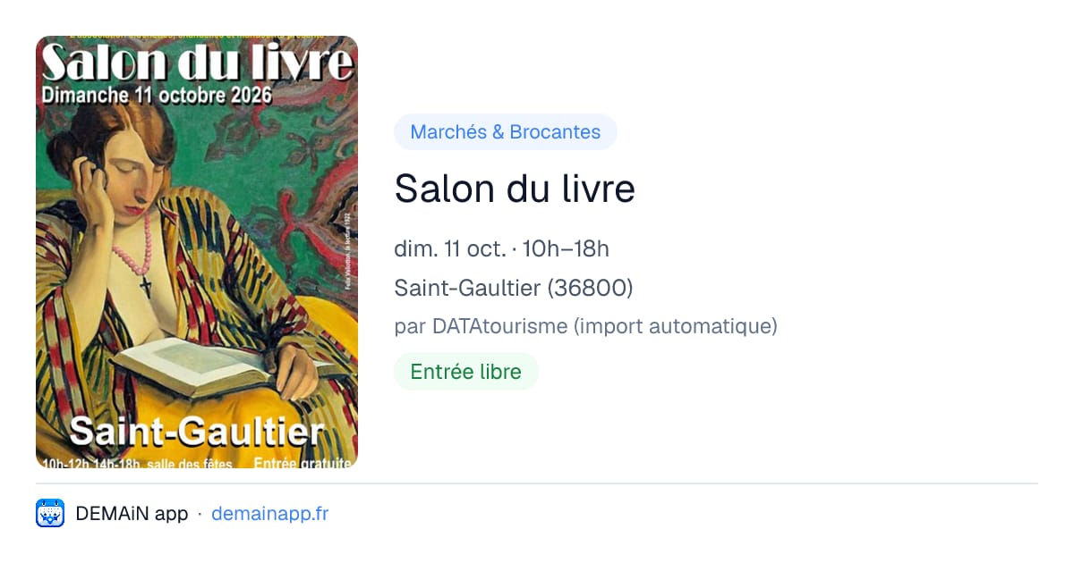 Salon du livre — Saint-Gaultier