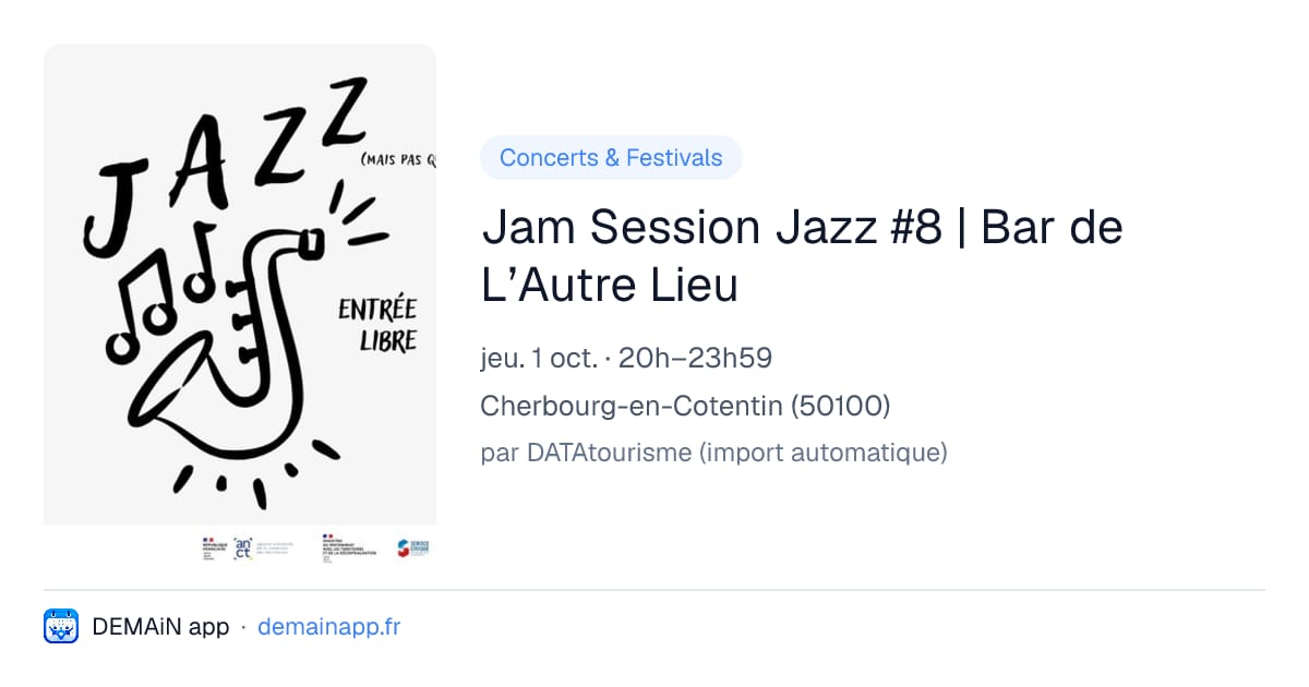 Jam Session Jazz #8 | Bar de L’Autre Lieu — Cherbourg-en-Cotentin