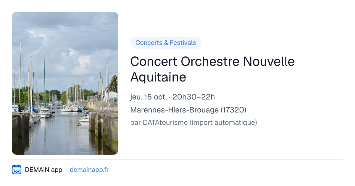 Concert Orchestre Nouvelle Aquitaine — Marennes-Hiers-Brouage