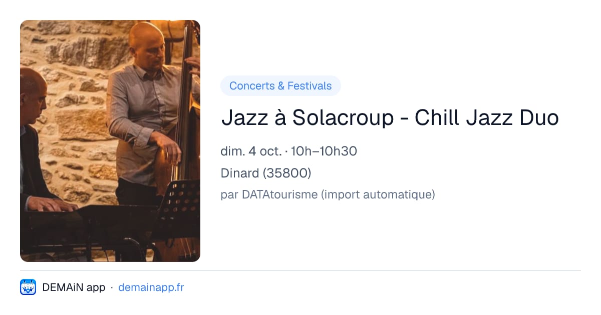 Jazz à Solacroup - Chill Jazz Duo — Dinard