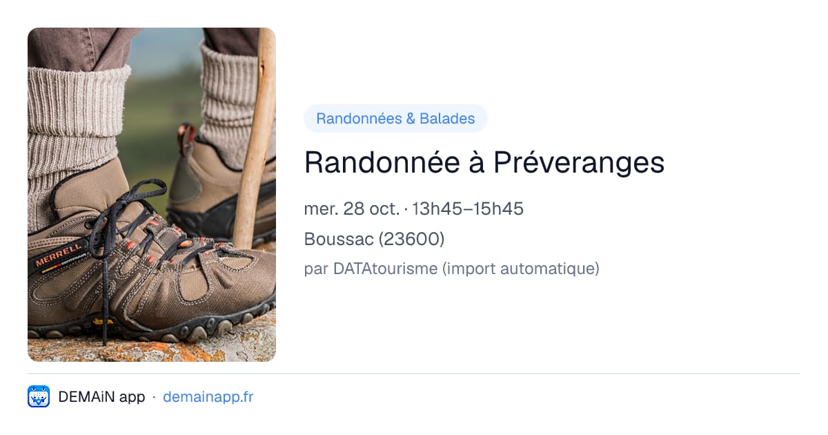 Randonnée à Préveranges — Boussac