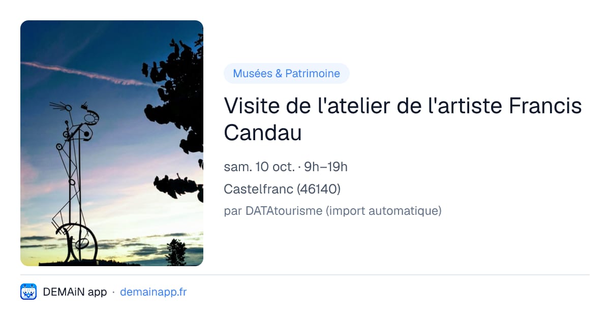 Visite de l'atelier de l'artiste Francis Candau — Castelfranc