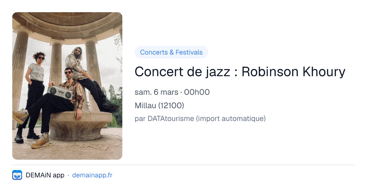 Concert de jazz : Robinson Khoury — Millau