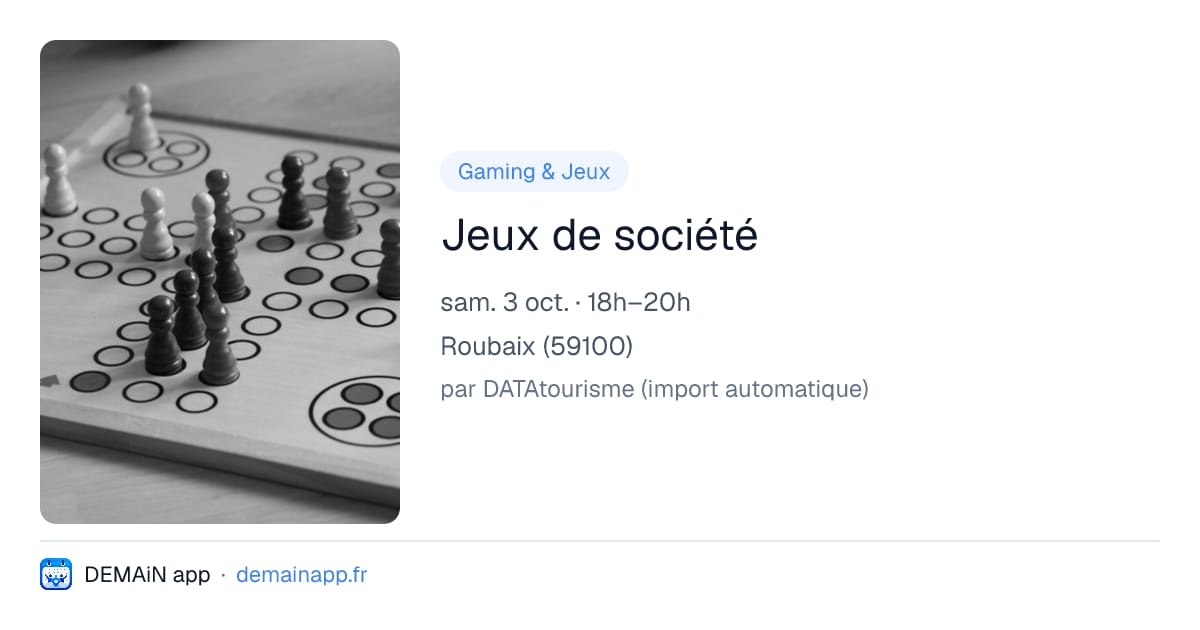 Jeux de société — Roubaix