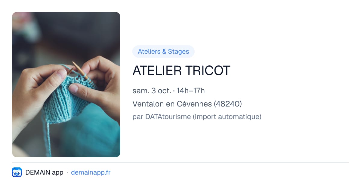 ATELIER TRICOT — Ventalon en Cévennes