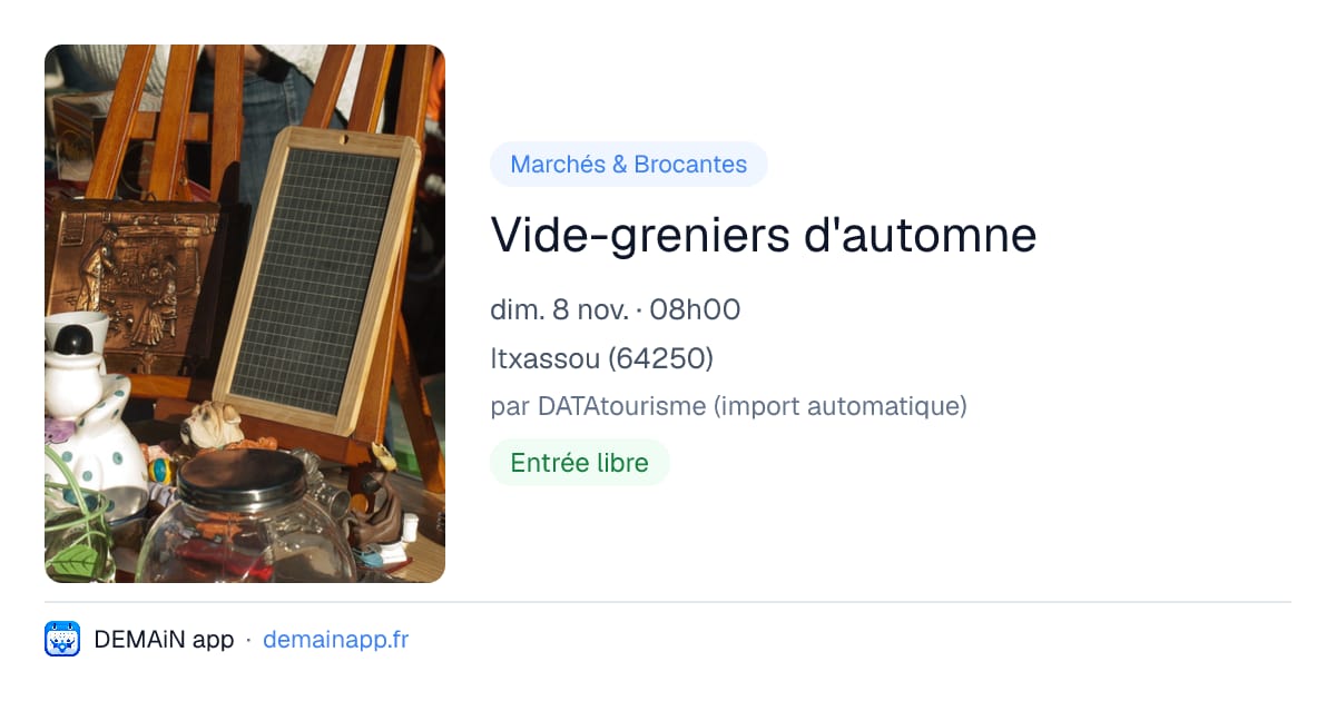 Vide-greniers d'automne — Itxassou