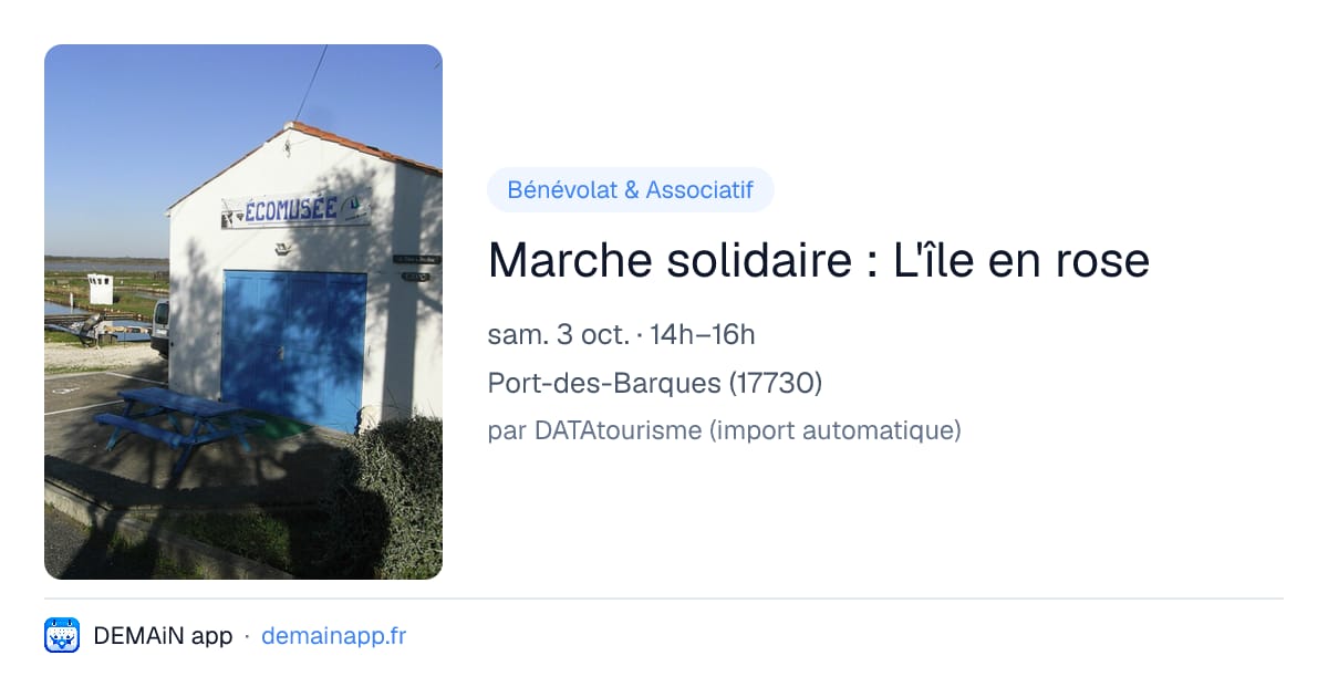 Marche solidaire : L'île en rose — Port-des-Barques