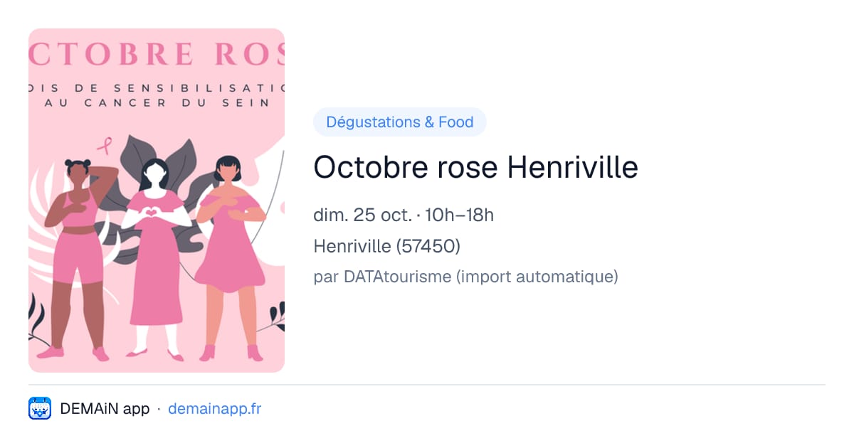 Octobre rose Henriville — Henriville