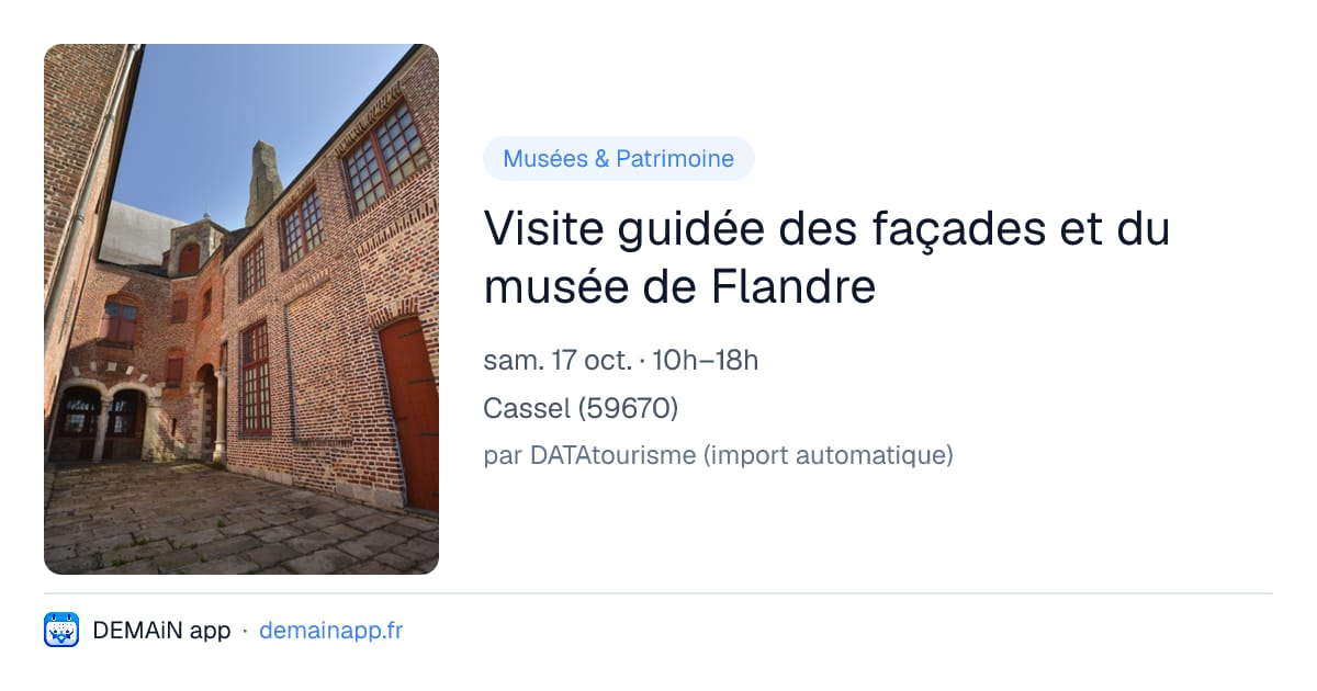 Visite guidée des façades et du musée de Flandre — Cassel