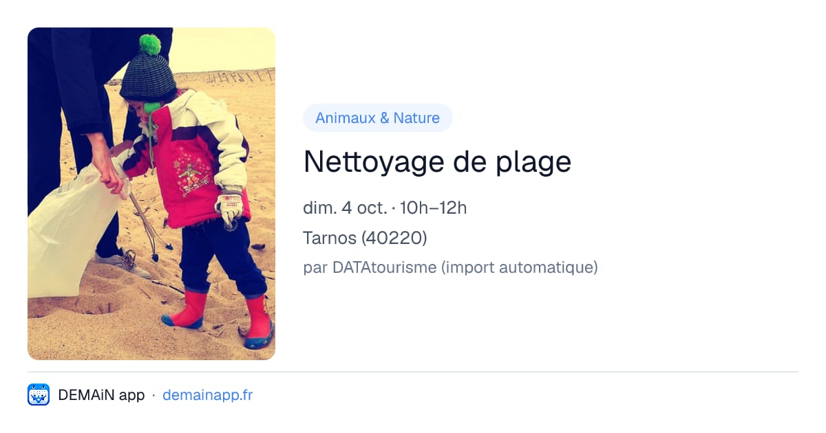 Nettoyage de plage — Tarnos