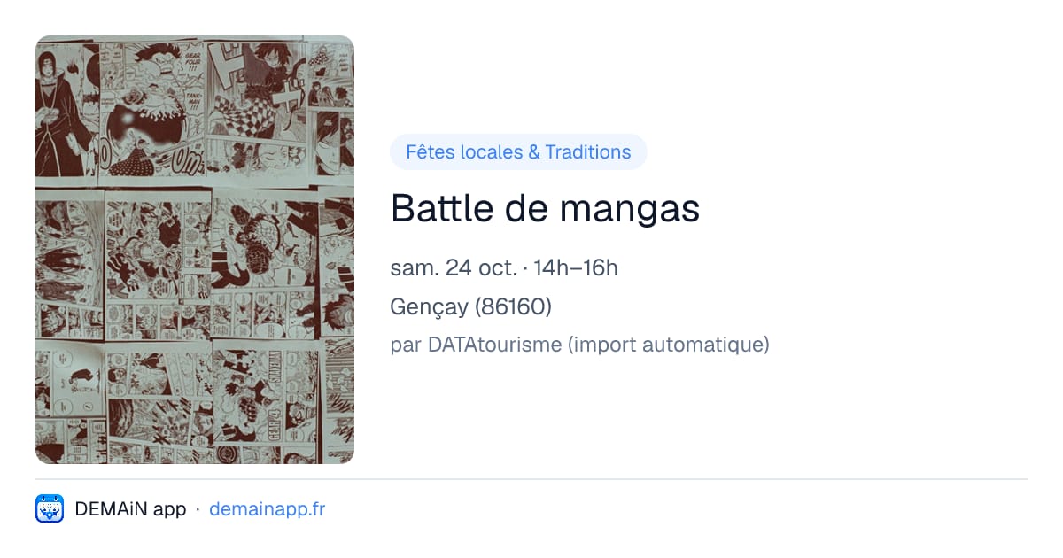 Battle de mangas — Gençay