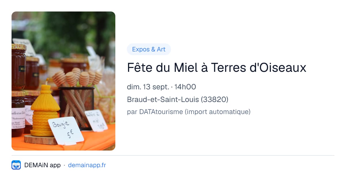 Fête du Miel à Terres d'Oiseaux — Braud-et-Saint-Louis
