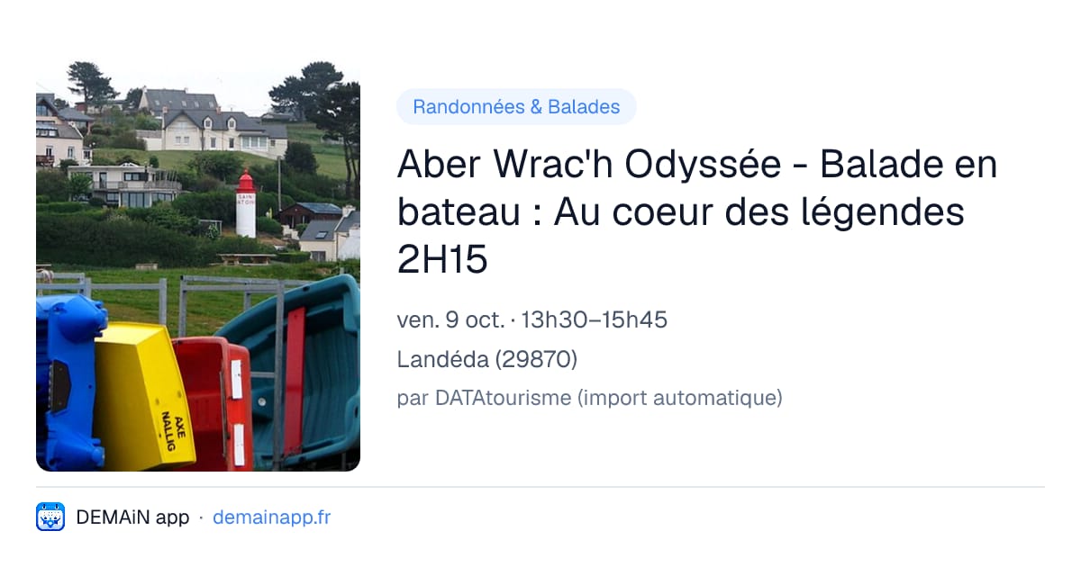 Aber Wrac'h Odyssée - Balade en bateau : Au coeur des légendes 2H15 — Landéda