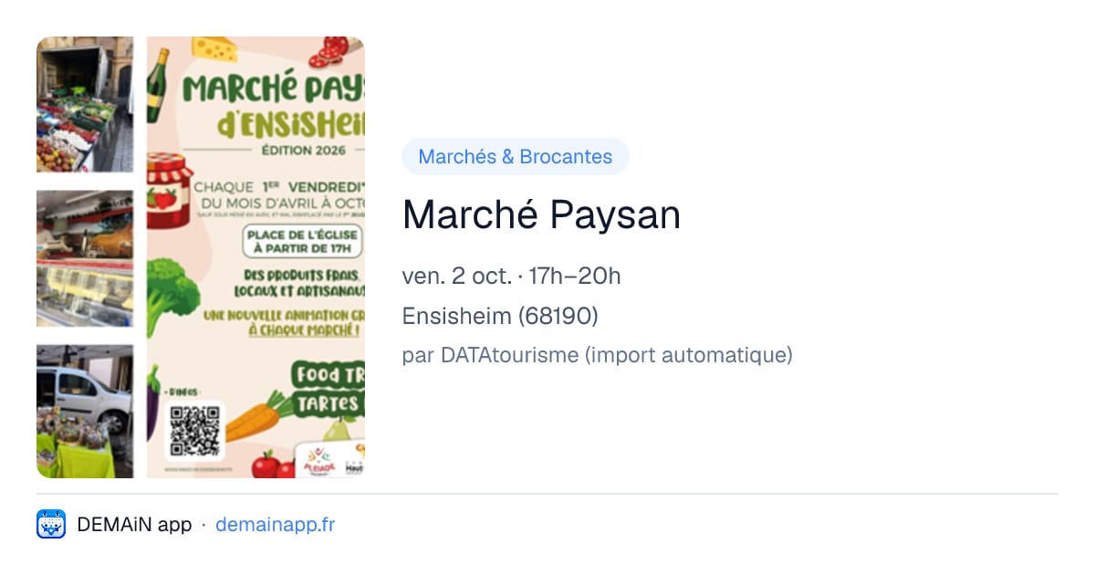 Marché Paysan — Ensisheim