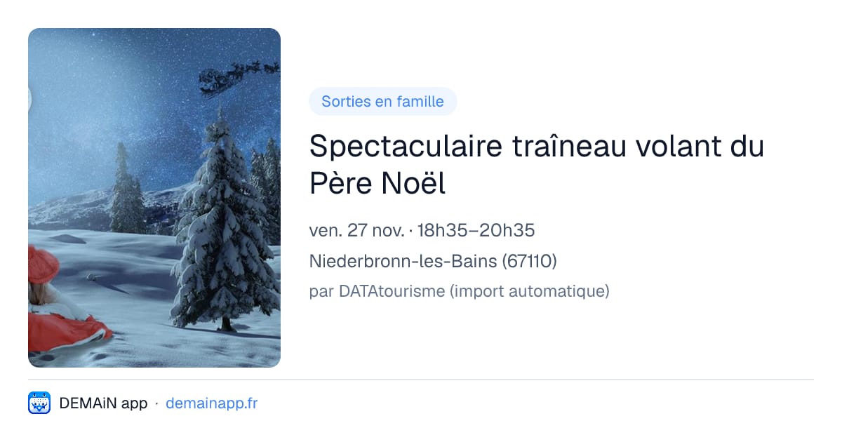 Spectaculaire traîneau volant du Père Noël — Niederbronn-les-Bains