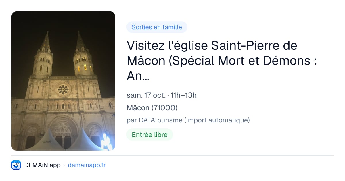 Visitez l'église Saint-Pierre de Mâcon (Spécial Mort et Démons : Anti-Halloween) — Mâcon