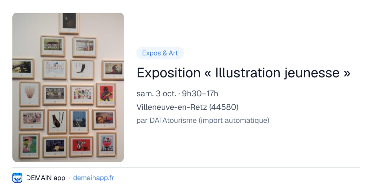 Exposition « Illustration jeunesse » — Villeneuve-en-Retz