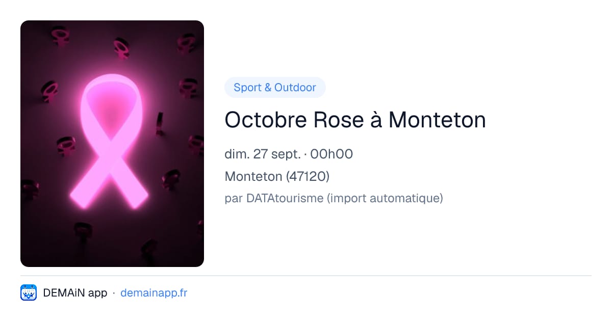 Octobre Rose à Monteton — Monteton