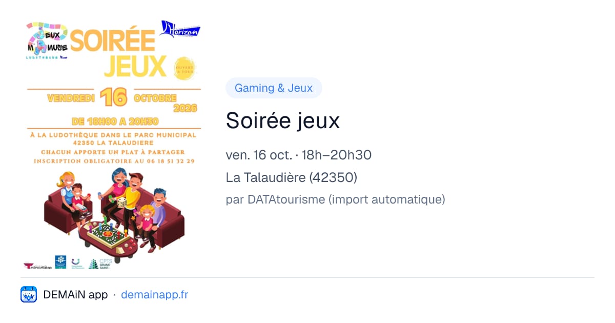 Soirée jeux — La Talaudière