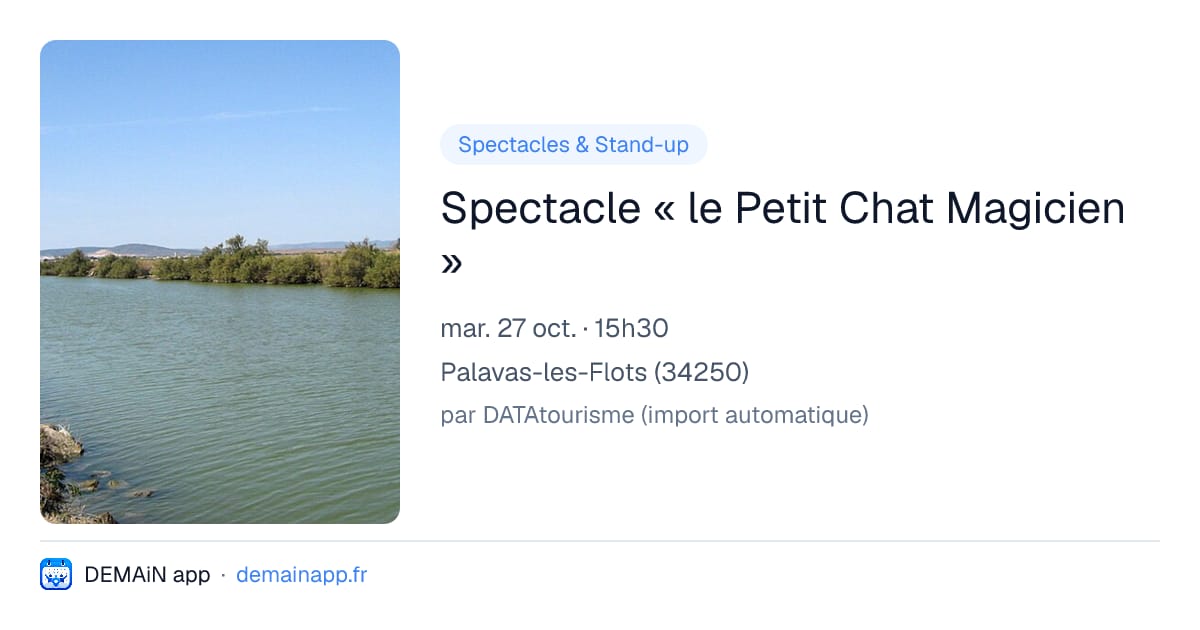Spectacle « le Petit Chat Magicien » — Palavas-les-Flots