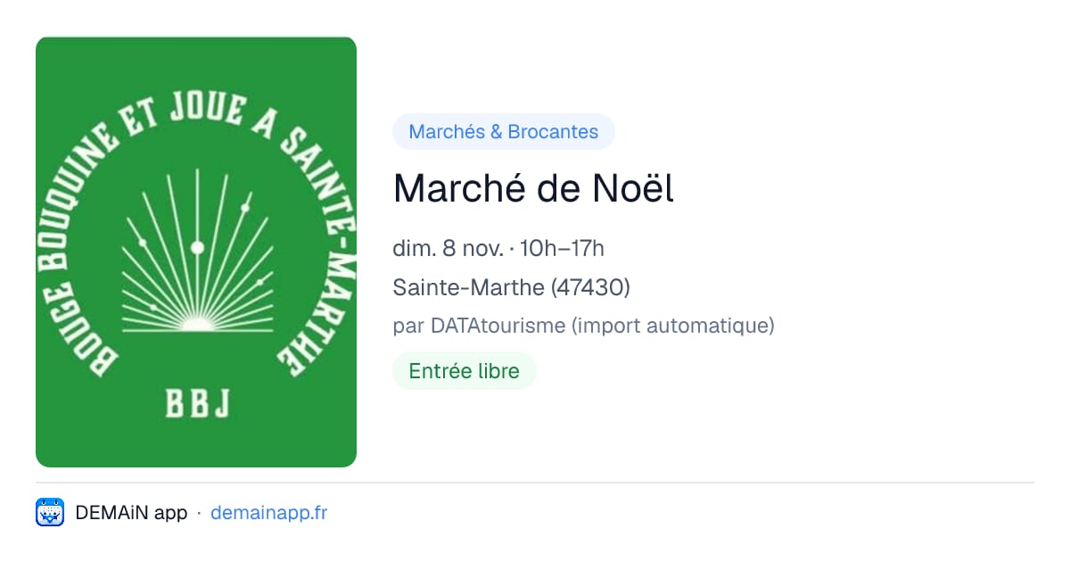 Marché de Noël — Sainte-Marthe